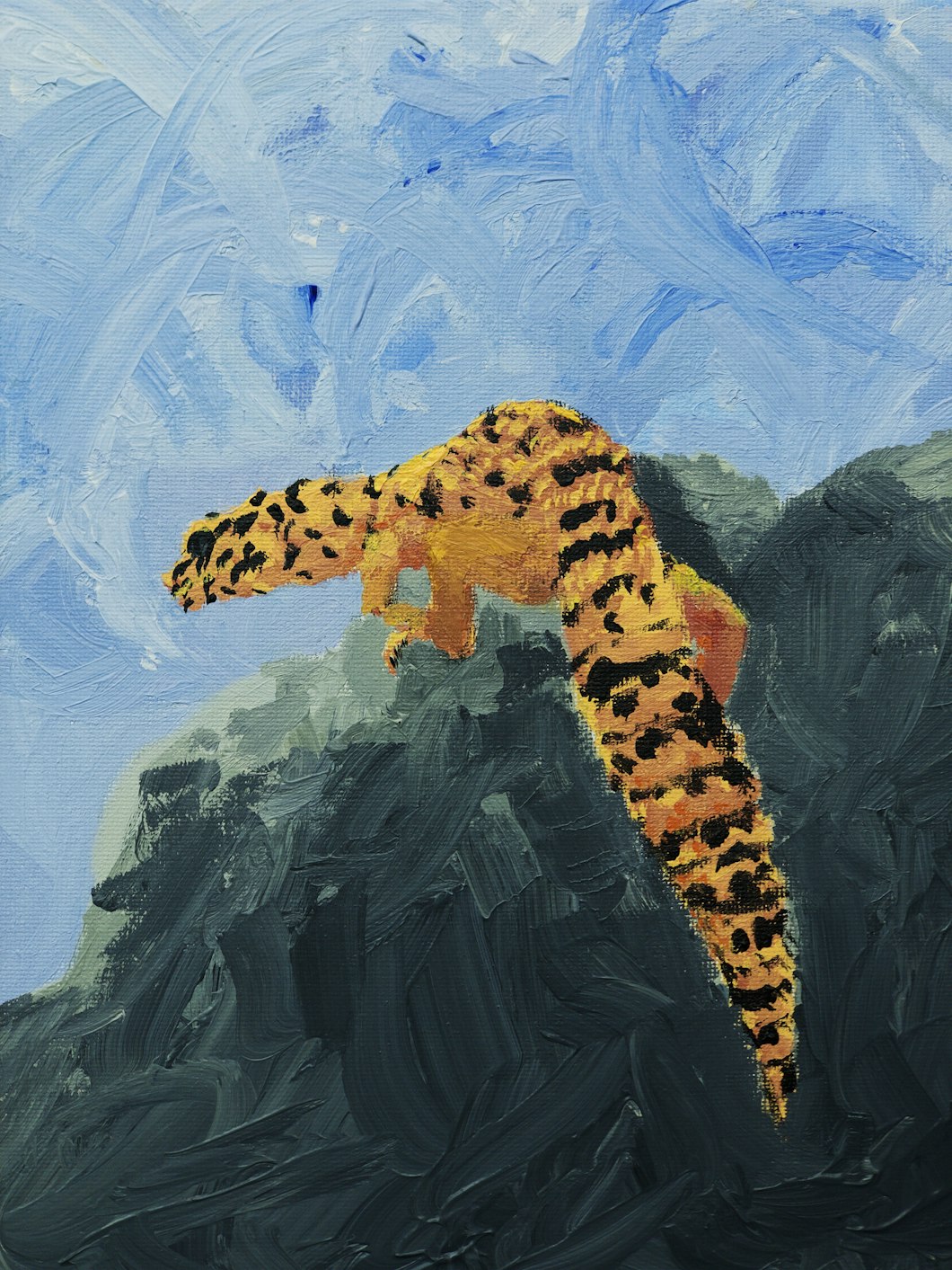 a painting of a leopard gecko